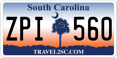 SC license plate ZPI560