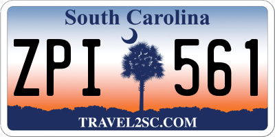 SC license plate ZPI561