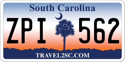 SC license plate ZPI562