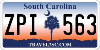 SC license plate ZPI563