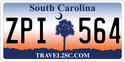 SC license plate ZPI564