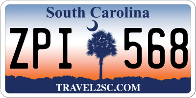 SC license plate ZPI568