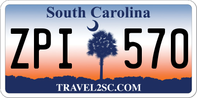 SC license plate ZPI570