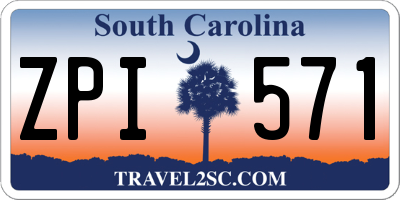 SC license plate ZPI571