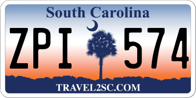 SC license plate ZPI574