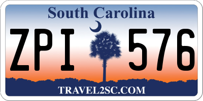 SC license plate ZPI576