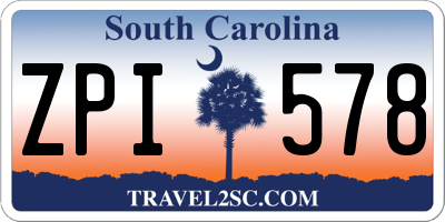 SC license plate ZPI578