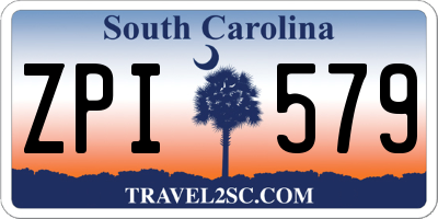 SC license plate ZPI579