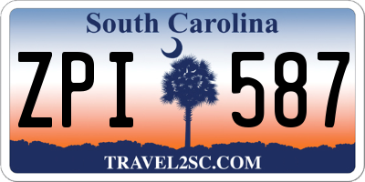 SC license plate ZPI587