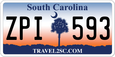 SC license plate ZPI593