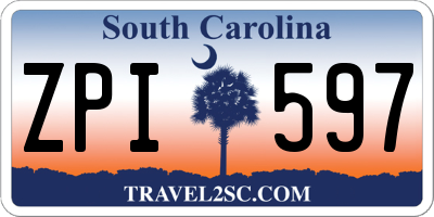 SC license plate ZPI597