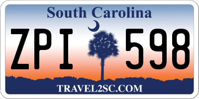 SC license plate ZPI598