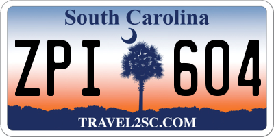 SC license plate ZPI604