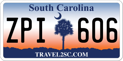 SC license plate ZPI606