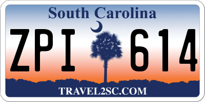 SC license plate ZPI614