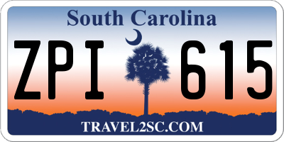 SC license plate ZPI615