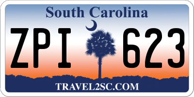 SC license plate ZPI623