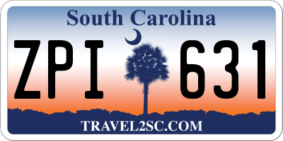 SC license plate ZPI631