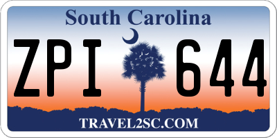 SC license plate ZPI644