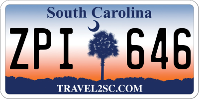 SC license plate ZPI646