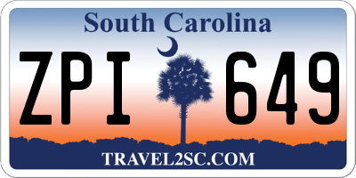 SC license plate ZPI649