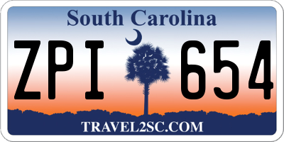 SC license plate ZPI654