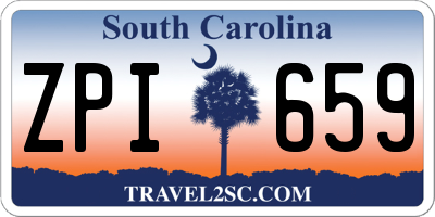 SC license plate ZPI659