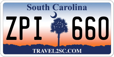 SC license plate ZPI660