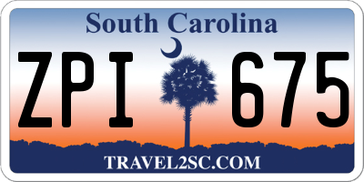 SC license plate ZPI675