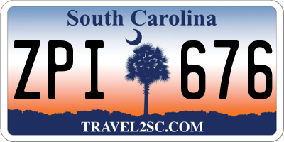 SC license plate ZPI676