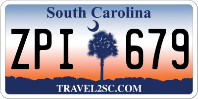 SC license plate ZPI679