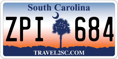 SC license plate ZPI684