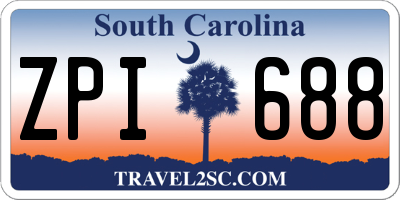 SC license plate ZPI688