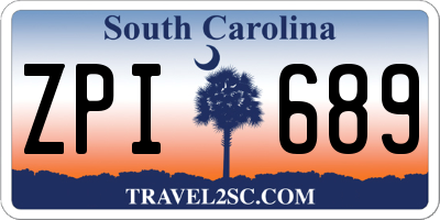 SC license plate ZPI689