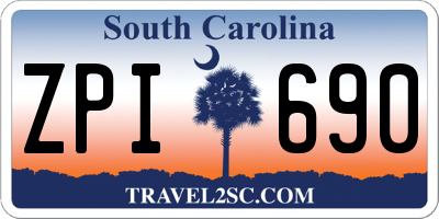 SC license plate ZPI690