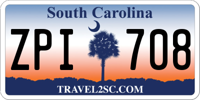 SC license plate ZPI708