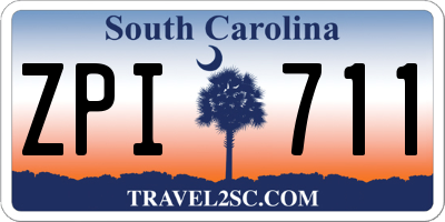 SC license plate ZPI711