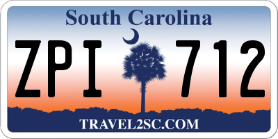 SC license plate ZPI712