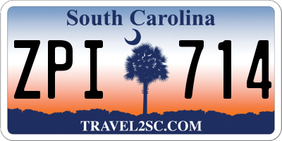 SC license plate ZPI714