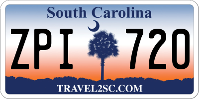 SC license plate ZPI720