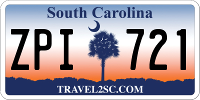 SC license plate ZPI721