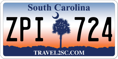 SC license plate ZPI724