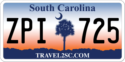 SC license plate ZPI725
