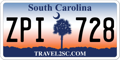 SC license plate ZPI728