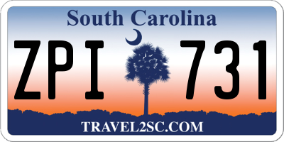 SC license plate ZPI731