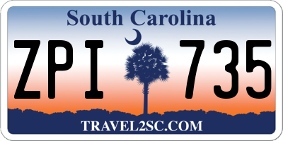 SC license plate ZPI735