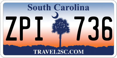 SC license plate ZPI736