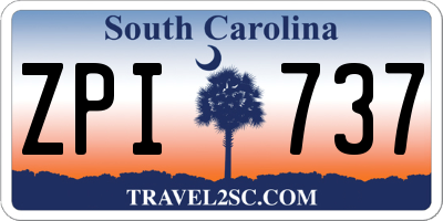 SC license plate ZPI737