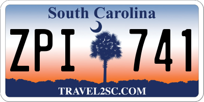 SC license plate ZPI741