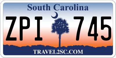 SC license plate ZPI745